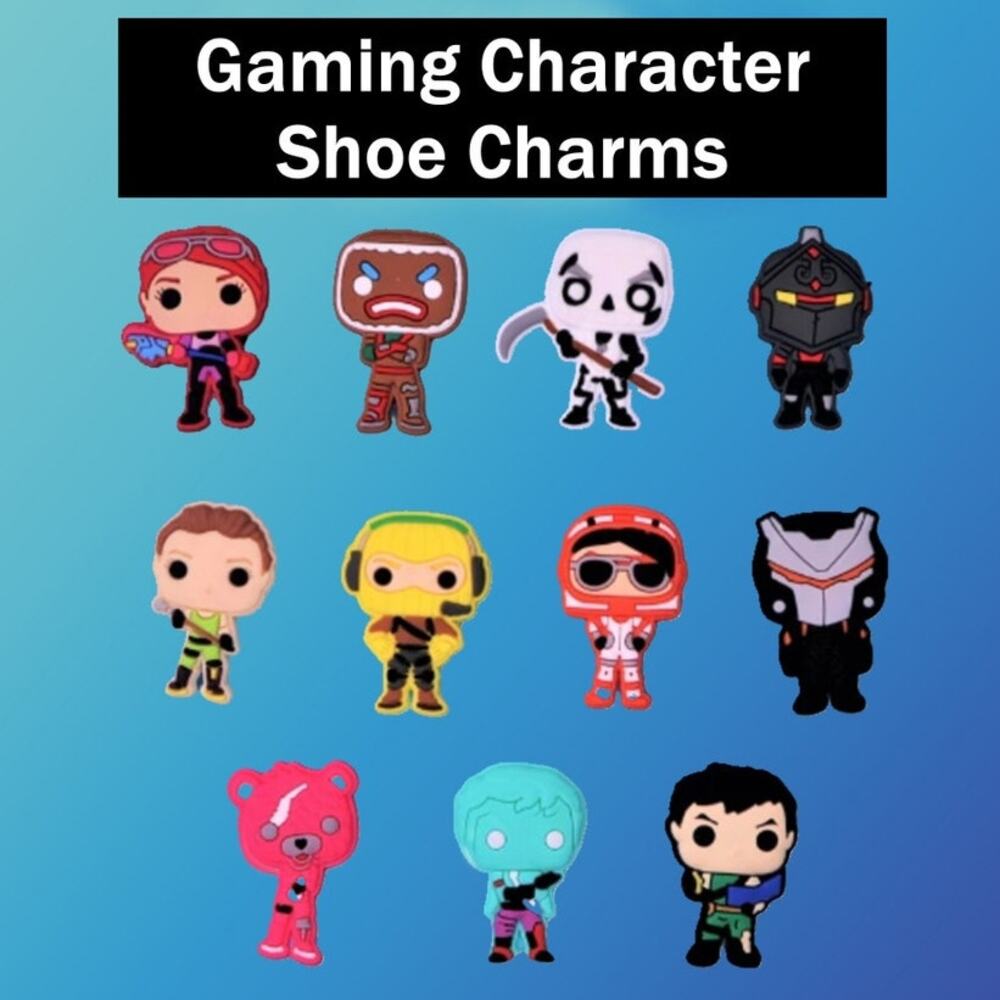 11 Piece Gaming Character Collectible Shoe Charms Fortnite Video Game
